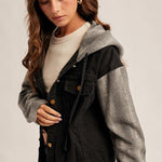Black Plaid Sleeve Jacket - The Nines
