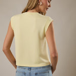 Butter Yellow Scuba Top - The Nines