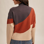 Colorblock Mock Sweater Tops - 2 Colors! - The Nines