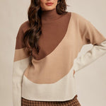 Colorblock Mock Sweater Tops - 2 Colors! - The Nines