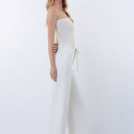 Vervet Optic White Drawstring Jean - The Nines