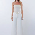 Vervet Optic White Drawstring Jean - The Nines