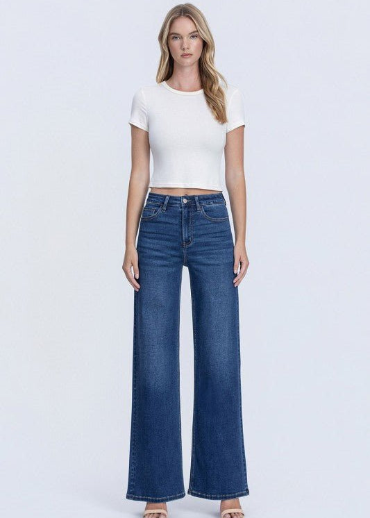 Vervet Super Soft Comfort Stretch Wide Leg Jean - The Nines