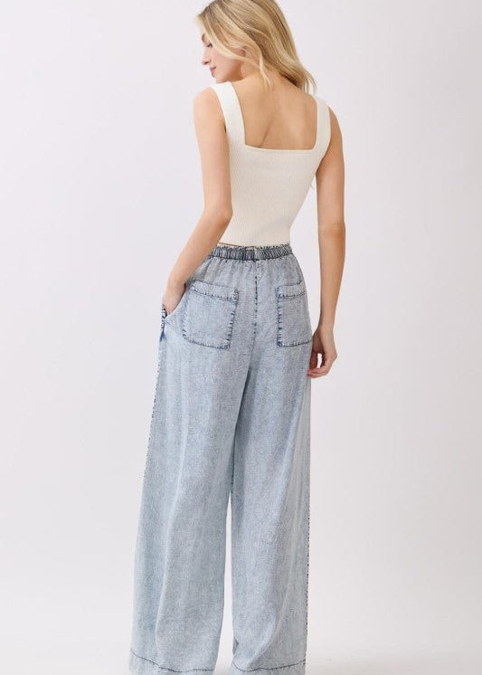 Tencel Wide Leg Pant - The Nines