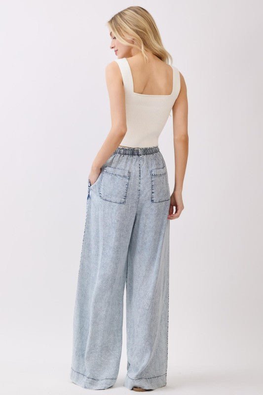 Tencel Wide Leg Pant - The Nines