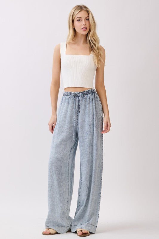 Tencel Wide Leg Pant - The Nines