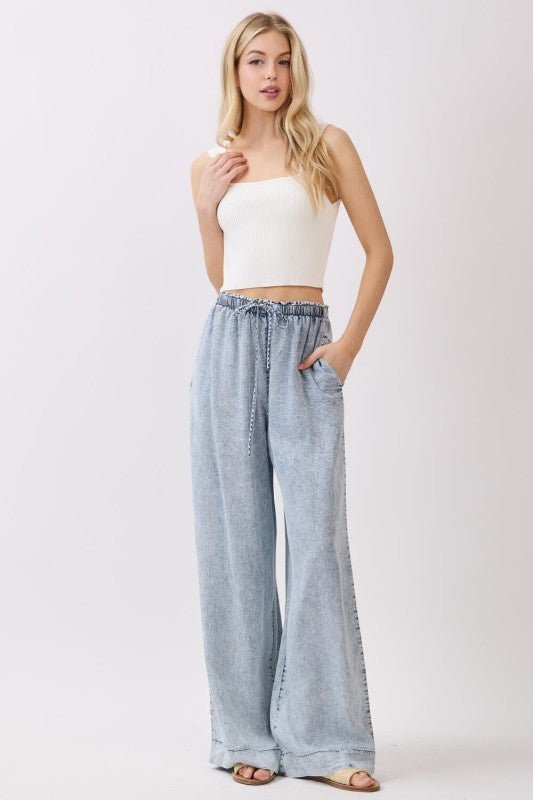 Tencel Wide Leg Pant - The Nines