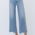 Vervet Comfort Stretch Crop Distressed Hem Jeans - The Nines