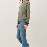 Hunter Green Waffle Striped Top - The Nines