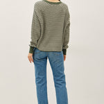 Hunter Green Waffle Striped Top - The Nines