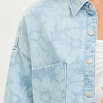 Risen Floral Light Denim Shirt - The Nines