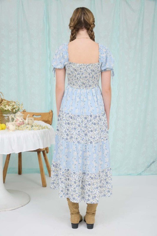 Light Blue Multi Print Dress - The Nines
