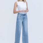 Vervet High Rise Idyllic Wash Panel Crop Jean - The Nines