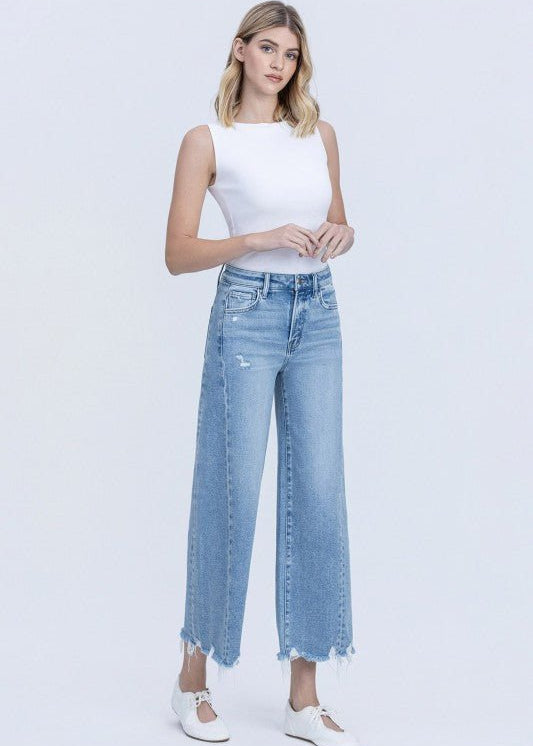 Vervet High Rise Idyllic Wash Panel Crop Jean - The Nines