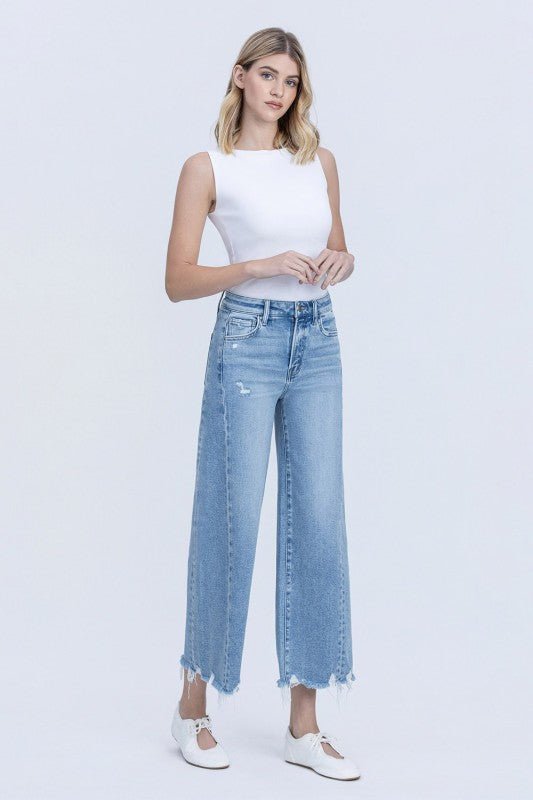 Vervet High Rise Idyllic Wash Panel Crop Jean - The Nines