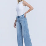 Vervet High Rise Idyllic Wash Panel Crop Jean - The Nines