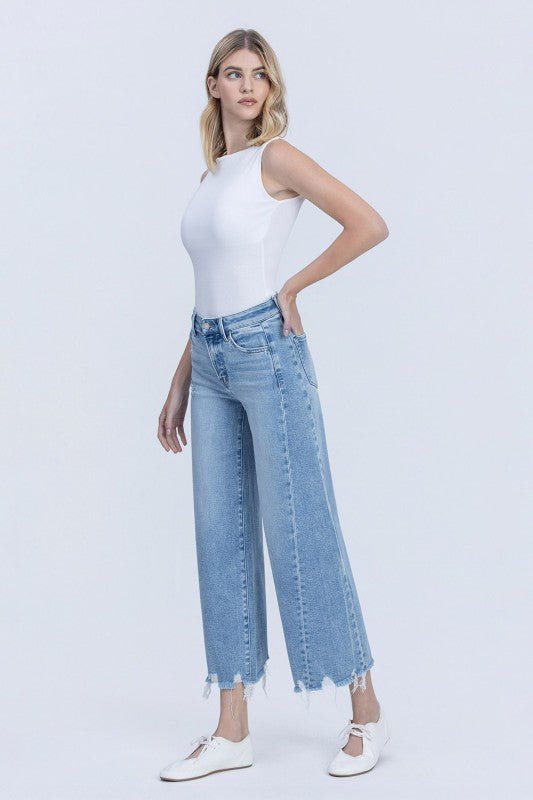 Vervet High Rise Idyllic Wash Panel Crop Jean - The Nines