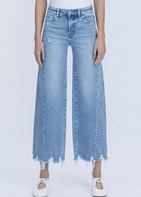 Vervet High Rise Idyllic Wash Panel Crop Jean - The Nines