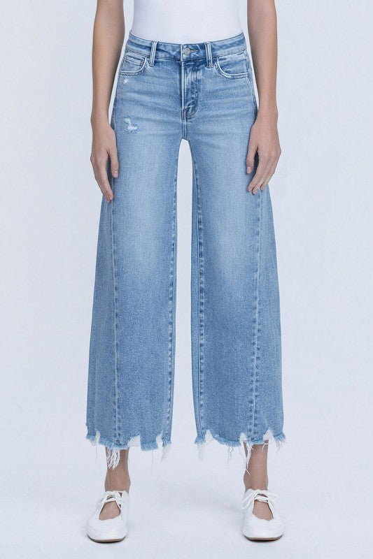 Vervet High Rise Idyllic Wash Panel Crop Jean - The Nines