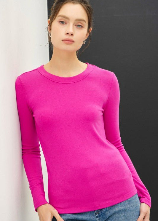 Soft Layering Basic Long Sleeve - 4 Colors! - The Nines