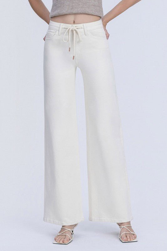Vervet Natural High Rise Drawstring Jean - The Nines