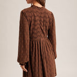 Brushed Lace Dark Mocha Dress - The Nines