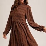 Brushed Lace Dark Mocha Dress - The Nines