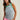 Blue & Key Lime Striped Tank Top - The Nines