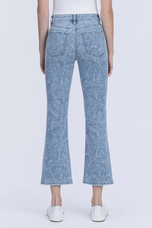 Vervet High Rise Floral Crop Flare - The Nines