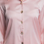 Pink Powder Silky Multi Button Blouse - The Nines