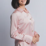 Pink Powder Silky Multi Button Blouse - The Nines