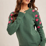 Floral Embroidered Sweaters - 2 Colors! - The Nines