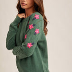 Floral Embroidered Sweaters - 2 Colors! - The Nines