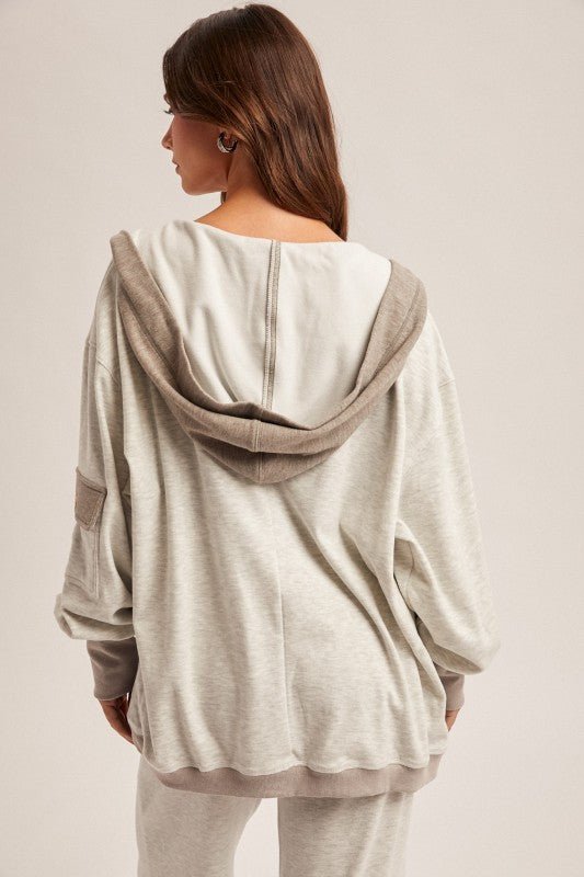 Cozy & Soft Colorblock Hooded Cardigans - 2 Colors! - The Nines