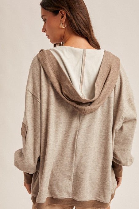 Cozy & Soft Colorblock Hooded Cardigans - 2 Colors! - The Nines