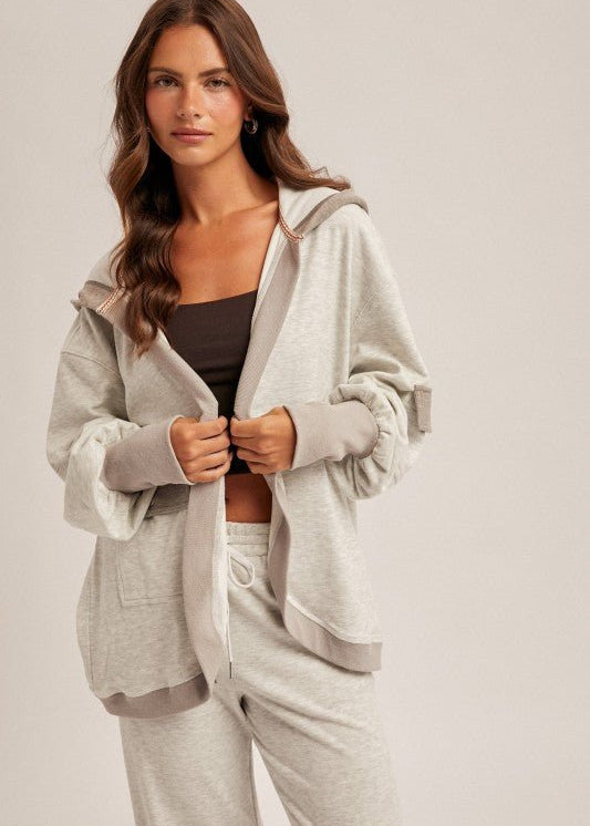 Cozy & Soft Colorblock Hooded Cardigans - 2 Colors! - The Nines