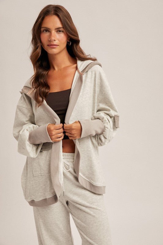 Cozy & Soft Colorblock Hooded Cardigans - 2 Colors! - The Nines