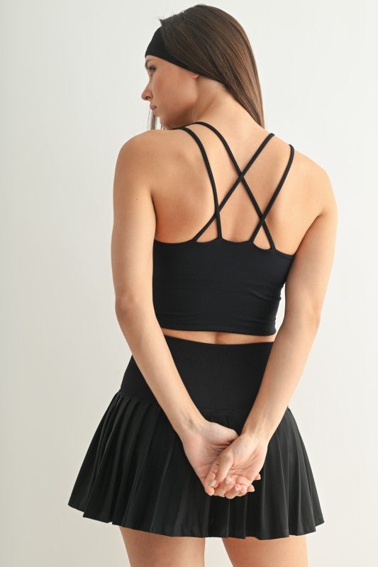 Criss Cross Back Sports Bra - 2 Colors! - The Nines
