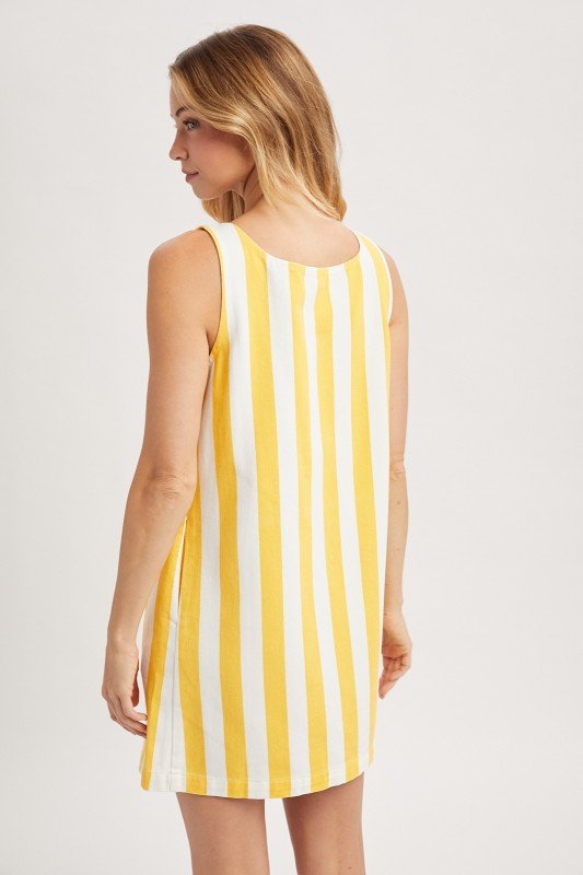 Cotton Striped Tank Dress - 2 Colors! - The Nines