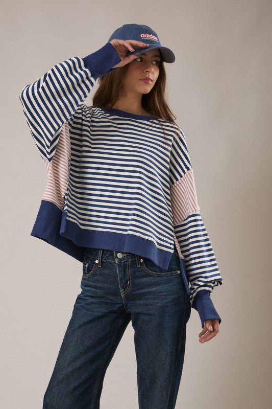 Navy Relaxed Super Soft Pullover - The Nines