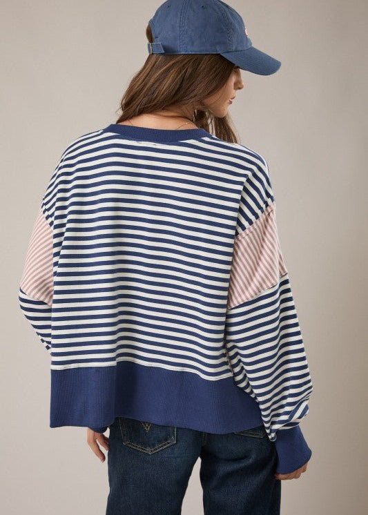 Navy Relaxed Super Soft Pullover - The Nines
