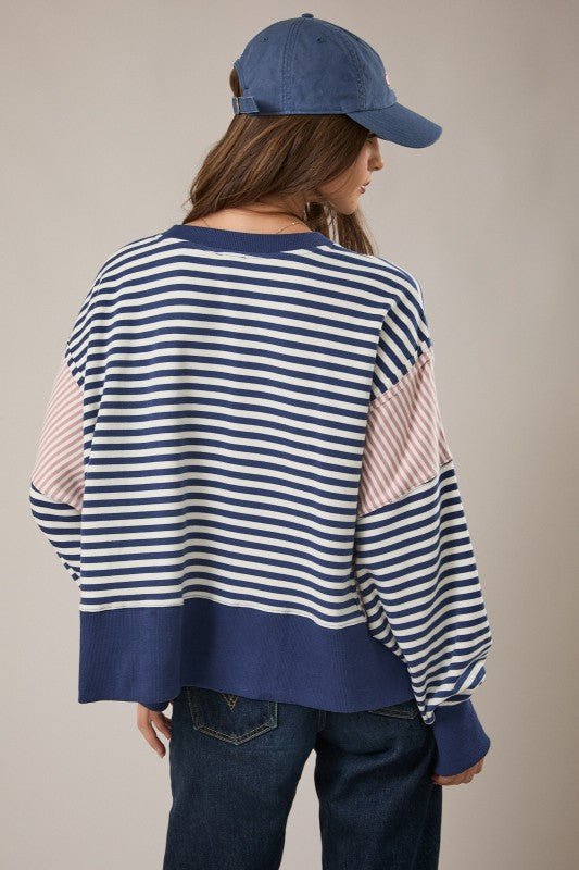 Navy Relaxed Super Soft Pullover - The Nines