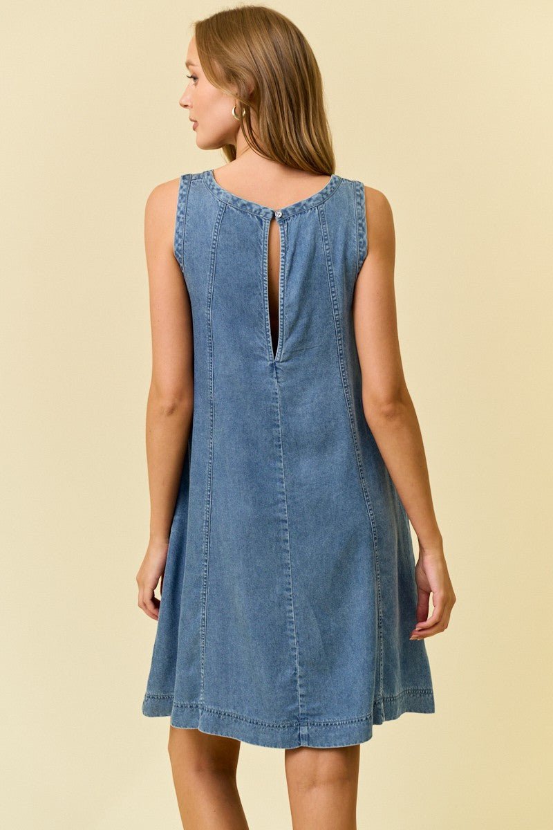 Denim Pocket Dress - The Nines