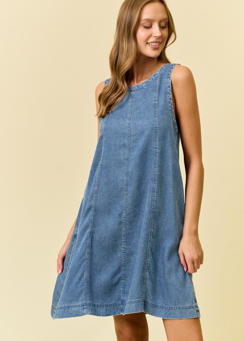 Denim Pocket Dress - The Nines