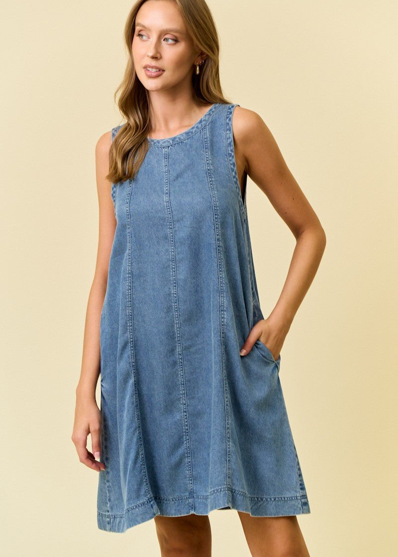 Denim Pocket Dress - The Nines