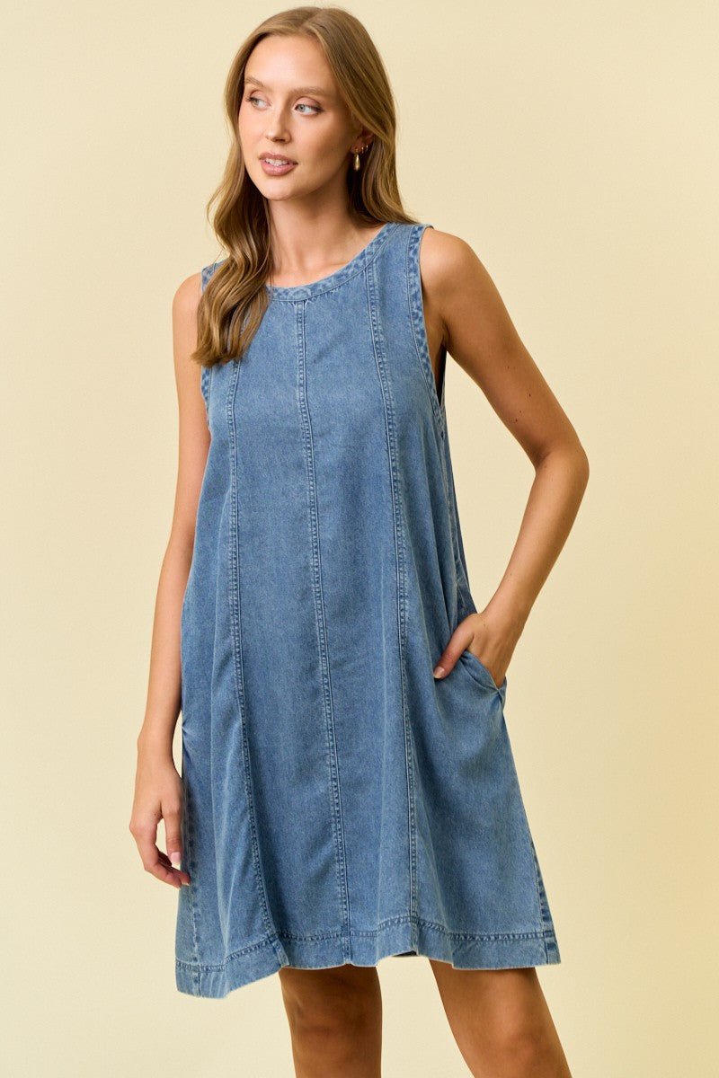 Denim Pocket Dress - The Nines