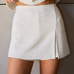 Ash Gray Front Slit Skort - The Nines