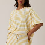 Oversized Yellow Striped Tee - The Nines