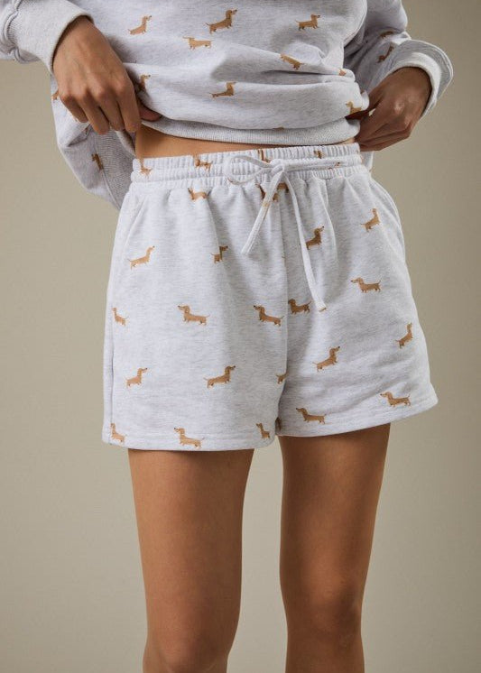 Dog Print Sweatshorts - The Nines