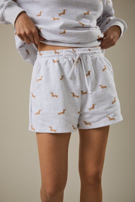 Dog Print Sweatshorts - The Nines